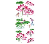 JSHEN 7 Feuilles Tatouage Temporaire Pour Femmes Filles Homme Abdomen,Poitrine Faux Tatouage Étanche Fleur De Lotus Animaux 9x19cm Autocollants De Tatouages Temporaires Pour Enfants Adultes