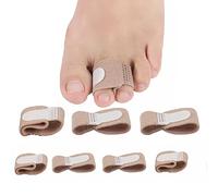 JSHshield Enveloppes d'orteils cassés Correcteur d'orteils pour chevauchement d'orteils Attelles d'orteils Redresseur d'orteils en marteau pour callosités, plaies et ampoules