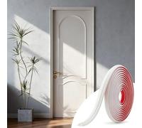 JSIWOTH 6,1 m Moulure Murale Autocollante Flexible, Peel and Stick Moulure Décorative Mur en TPE, Bordure Murale pour Miroir Porte Armoire Cadre, Installation Facile Décoration DIY, Blanc
