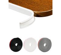 JSIWOTH Bande de Chant en Forme de U 15 mm, Profil de Finition Plan de Travail Auto-Adhésif 5 m, Protection Coin de Table Bébé, Cornière PVC Souple, Bande Caoutchouc pour Meubles, Comptoir, Étagère