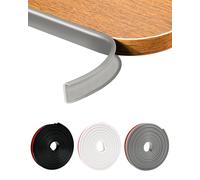 JSIWOTH Bande de Chant en Forme de U 15 mm, Profil de Finition Plan de Travail Auto-Adhésif 5 m, Protection Coin de Table Bébé, Cornière PVC Souple, Bande Caoutchouc pour Meubles, Comptoir, Étagère