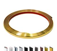 JSIWOTH Moulure autocollante 3M en forme de D flexible pour murs, bords et bordures, cadres de fenêtre et de porte, dosseret, garniture dorée imperméable et autocollante