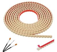 JSIWOTH Moulure Perlée Autocollante PVC 3,05m Couleur bois | Flexible, Peignable, Décoration Intérieure, Cadres De Miroir, Bords De Meubles, Portes Fenêtres, Largeur 10mm