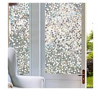 JSJJARD Window Film 3D Transparent Circle Decor Painting Glass Window Film Rainbow Effect Removable Glass Stickers Statatically Adhesive Window Sticker (Farbe: 45 * 200cm)