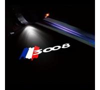 JsjjQf 2 Pièces Feux Bienvenue Voiture pour Peugeot 3008,Projecteur de Portière de Voiture LED Projection Logo Feux Accessoires Décoratifs