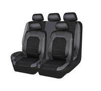 JsjjQf 9 Pièces Voiture Ensembles Housses Siège pour VW Golf 7 Variant/Golf Variant R R-Line Wagon,Entièrement Entourée Cuir Siège Couvre Protecteur de Siège Confortables Respirant Accessoire,Grey