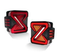 JsjjQf Feu Arrière de voiture pour Jeep Wrangler JK JKU 2007-2013 2014 2015 2016 2017 2018,Feu De Stop Clignotant Lampe Lampe de Pare-chocs Feu Arrière LED De Remplacement