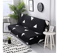 JSKK Housse Canapé Clic Clac Élastique Sans Accoudoir Universelle - Protecteur 3/2/1 Places - Banquette Couverture du Salon
