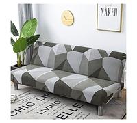 JSKK Housse/Couverture de Canape Lit Clic Clac 140x190 Matelassee Housse de Canapé sans Bras Extensible Grise Housse Clic Clac sans Bras/Housse pour Canapé sans Accoudoirs 3/2/1 Place