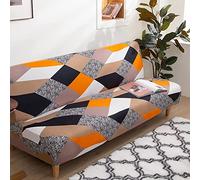 JSKK Housse/Couverture de Canape Lit Clic Clac 140x190 Matelassee Housse de Canapé sans Bras Extensible Grise Housse Clic Clac sans Bras/Housse pour Canapé sans Accoudoirs 3/2/1 Place