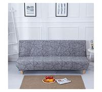 JSKK Housse/Couverture de Canape Lit Clic Clac 140x190 Matelassee Housse de Canapé sans Bras Extensible Grise Housse Clic Clac sans Bras/Housse pour Canapé sans Accoudoirs 3/2/1 Place