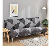 JSKK Housse/Couverture de Canape Lit Clic Clac 140x190 Matelassee Housse de Canapé sans Bras Extensible Grise Housse Clic Clac sans Bras/Housse pour Canapé sans Accoudoirs 3/2/1 Place