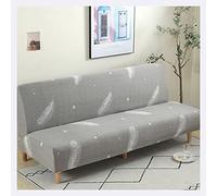 JSKK Housse/Couverture de Canape Lit Clic Clac 140x190 Matelassee Housse de Canapé sans Bras Extensible Grise Housse Clic Clac sans Bras/Housse pour Canapé sans Accoudoirs 3/2/1 Place