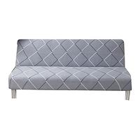 JSKK Housse/Couverture de Canape Lit Clic Clac 140x190 Matelassee Housse de Canapé sans Bras Extensible Grise Housse Clic Clac sans Bras/Housse pour Canapé sans Accoudoirs 3/2/1 Place