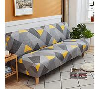 JSKK Housse/Couverture de Canape Lit Clic Clac 140x190 Matelassee Housse de Canapé sans Bras Extensible Grise Housse Clic Clac sans Bras/Housse pour Canapé sans Accoudoirs 3/2/1 Place