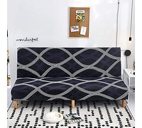 JSKK sans Bras Housse De Clic Clac Canapé-lit 3/2/1 Places Housse De Canapé Canapé-lit Extensible sans Accoudoirs Housse Clic Clac Matelassée Bz Couverture De Canapé pour Banquette, 110-140cm