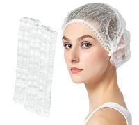 JSKWIKE 30 Pcs charlotte cheveux jetable, jetable blanc, charlotte aliemntaire 52 cm charlottes jetables cheveuxs pour la cuisine ou le dentiste, charlotte bonnnet pour hommes/femmes