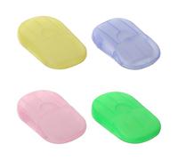 JSKWIKE 4 Pcs Savon en Papier Jetable, Multifonctionnel Savon Papier,Feuilles Savon Jetables, Feuilles Savon Papier Portables pour Les Voyages et Le Camping