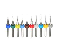 JSLER 0.1-1mm Outil de réparation d'horloger Ensemble de réparation de précision Ensemble de forets en carbure d'acier au tungstène for Carte de Circuit imprimé de réparation de Montre tungstène