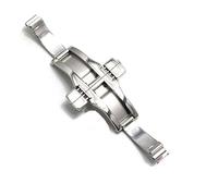 JSLER Boucle Papillon en Acier Inoxydable Fermoir Universel Double Bouton-Poussoir adapté for Tissot 1853 T035617 T035439 Accessoires de Montre (Color : Silver 6x23mm)