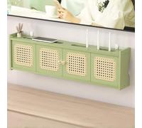 JSLJDM Armoire de Rangement en Bois pour routeur WiFi,Meuble de Rangement multimédia,Boîte Murale,pour la Maison,la Chambre à Coucher,Le Salon Green 80x12x23cm