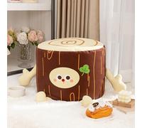 JSLJDM Joli Tabouret en souche d'arbre,Tabouret pour Enfant,pour garçons et Filles,Tabouret en Coton,Chambre à Coucher, Salons Brown 38X29CM