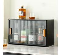 JSLJDM Meuble de Rangement pour Cuisine - Étagère Micro Ondes, Buffet Haut avec Rangement pour Entrée, Salon