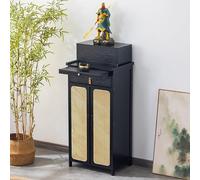 JSLJDM Table de sanctuaire en Bois avec Armoire,Autel Bouddhiste,Table D'Autel Bouddhiste,Style Modern, pour prière méditation et Support de Statue A 52X38X120CM