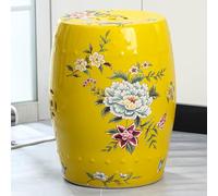 JSLJDM Tabouret en céramique avec Motif de Fleurs et d'oiseaux, Tabouret Chinois de Jardin,Table d'appoint, Art Oriental,Convient pour Le Salon, la Chambre, Le Balcon et la terrasse 2 34x34x45cm