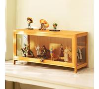 JSLJDM Vitrine,Vitrine pour Collection,Vitrine en Acrylique Transparente pour Lego,Vitrine AntipoussièRe,Vitrine Salon,Meuble De Rangement Grande Capacité,Armoire Collection Bambou 80 * 32 * 40CM D