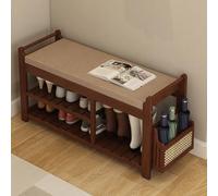 JSLJJBD Banc à Chaussures avec Rangement, Banc d'entrée avec Coussin et Porte-Parapluie 100 x 30 x 49 cm for entrée, Couloir, Salon et Chambre(Walnut)