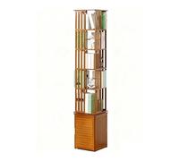JSLJJBD Bibliothèque Rotative À 360° Grande Étagère d'angle Étagère Livres Mobile Convient pour Salon, Chambre, Les Salles D'étu, Livres, Albums Tea Brown 7-Tier
