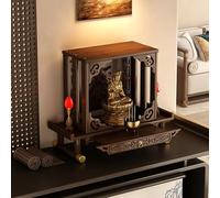 JSLJJBD Étagère d'autel de Bouddha Table de Puja pour la Maison Étagère Murale D'autel de Bouddha Peut être Suspendue Ou Posée sur Le Bureau pour Les Prières Countertop Style 66cm