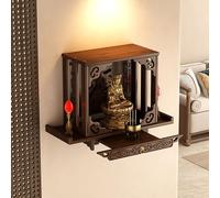 JSLJJBD Étagère d'autel de Bouddha Table de Puja pour la Maison Étagère Murale D'autel de Bouddha Peut être Suspendue Ou Posée sur Le Bureau pour Les Prières Wall-Mounted Style 66cm