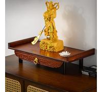 JSLXNDM Fixation Murale étagère d'autel Une Table de prière en Bambou avec tiroirs, adaptée au culte Domestique et aux Rites ancestraux Pearl 19.7 * 9.8 * 5.1in