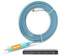 JSM FITNESS Câble Console USB-C vers RJ45 1,8 m - Console Cable avec Chipset FTDI - Thunderbolt Adaptateur Série pour Cisco, HP, Fortigate, Routeurs & Switches - Compatible MacBook, Windows & Linux