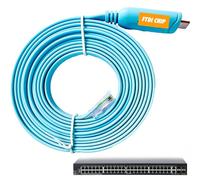 JSM FITNESS Câble Console USB-C vers RJ45 3 m - Console Cable avec Chipset FTDI - Thunderbolt Adaptateur Série pour Cisco, HP, Fortigate, Routeurs & Switches - Compatible MacBook, Windows & Linux