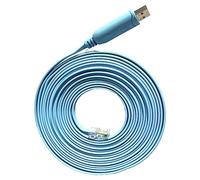 JSM FITNESS Câble de console USB à RJ45 500 cm pour la configuration de périphériques réseau - longueur 5m et chipset FTDI, Console cable pour Cisco, HP, Fortigate, routeurs et commutateurs