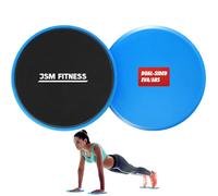 JSM FITNESS Disques de Glisse Double Face - Core Sliders pour Abdominaux, Yoga, Pilates et Renforcement - Gliding Discs pour Tapis et Sols Durs - Équipement d'Entraînement à Domicile, 2 Pièces