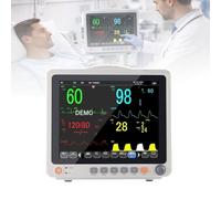 JSMDLN Appareil De Surveillance des Signes Vitaux, éCran Tactile Couleur 12 Pouces, Moniteur Patient MultiparamèTres 6 en 1, Appareil ECG Portable pour Usage Domestique