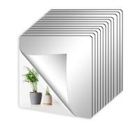 JSMTKJ 12 Pièces Miroir Mural Autocollant 15 X 15 cm, Acrylique Feuilles de Miroir Carreaux de Miroir Adhésifs pour Décoration Murale à Maison