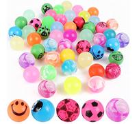 JSMTKJ 50 Pièces Balles Rebondissantes, Couleur Caoutchouc Ballons sauteurs