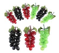 JSMTKJ 6 Pièces Simulé Raisin, Raisins Artificiel Réalistes DéCoratifs, Givrés Raisin en Caoutchouc pour Décoratif Accessoires de Photographie Décoration de Fête