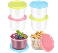 JSMTKJ Boîtes de Conservation Cuisine 6 Pcs Récipients Hermétiques pour Congélateur Boîte à Sauce Réutilisable en Plastique avec couvercle pour Stockage des Aliments