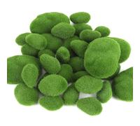 JSMTKJ Boules de Mousse Vertes, 30 Pièces Mousse Artificielle Rocks Décoratifs pour Les Compositions Florales, Jardins de Fées et Artisanat DIY DéCoration