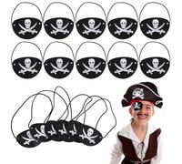 JSMTKJ Cache Oeil Pirate,30Pcs Eye Patch Pirate Décoration Anniversaire Pirate Crâne Cache-Oeil Patchs pour Les Yeux de Pirate en Feutre pour Halloweensoirée à Thème