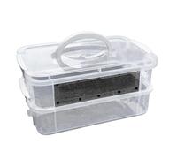 Jsnwernb Bacs d'élevage de de Farine | Habitat d'alimentation Transparent en | Conteneur pour,pour Oiseaux, Reptiles, Amphibiens et Petits mammifères