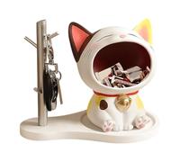 Jsnwernb Bol à bonbons pour chat, sculpture de chat, figurine décorative de bureau - Bol de rangement actif pour clés, bonbons, salon, chambre à coucher
