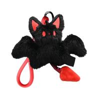 Jsnwernb Peluche Lapin Chauve-Souris, Doudou Animal Noir en Peluche, Décoration Mignonne Attache Sac à Dos Ornement pour Adolescents Élèves