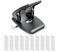 Jsnwernb Perforatrice pour classeurs | Machine à relier avec 100 points de fixation | Perforatrice portable avec poignée rembourrée pour l'école, le bureau, le travail, les témoignages, le carnet de
